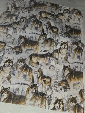 Wolves Wolf Print Fabric For Sewing Quilting 42"x68"